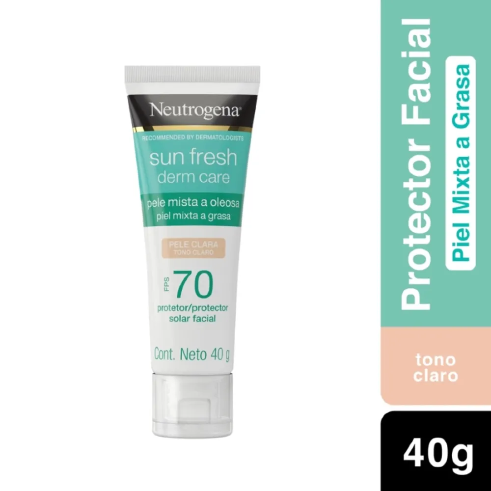 Protector Solar Facial Neutrogena Sun Fresh Tono Claro FPS70 FRASCO 40 G | Mejor precio en Perú desde S/57.90