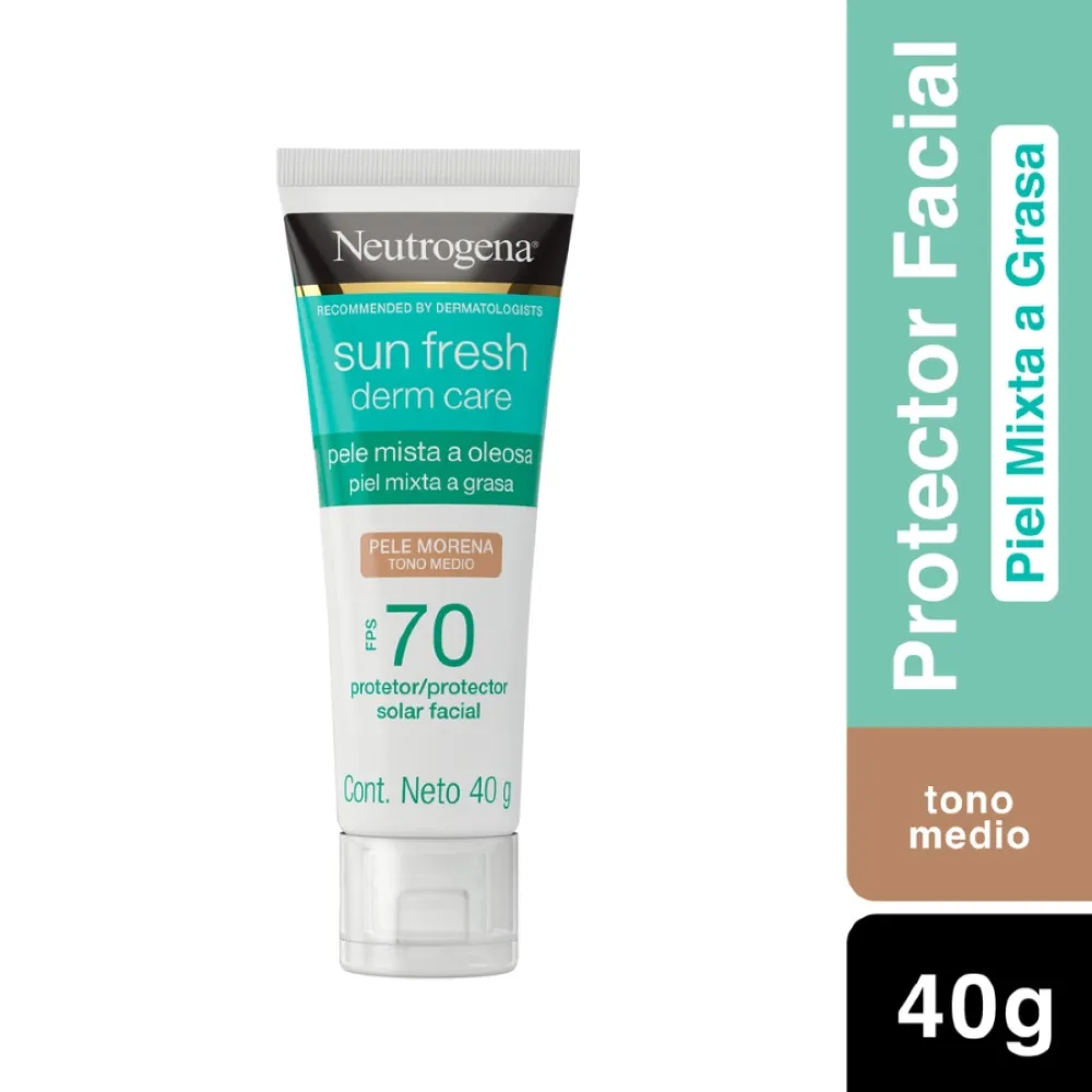 Protector Solar Facial Neutrogena Sun Fresh Tono Medio FPS70+ TUBO 40 GR | Mejor precio en Perú desde S/52.90