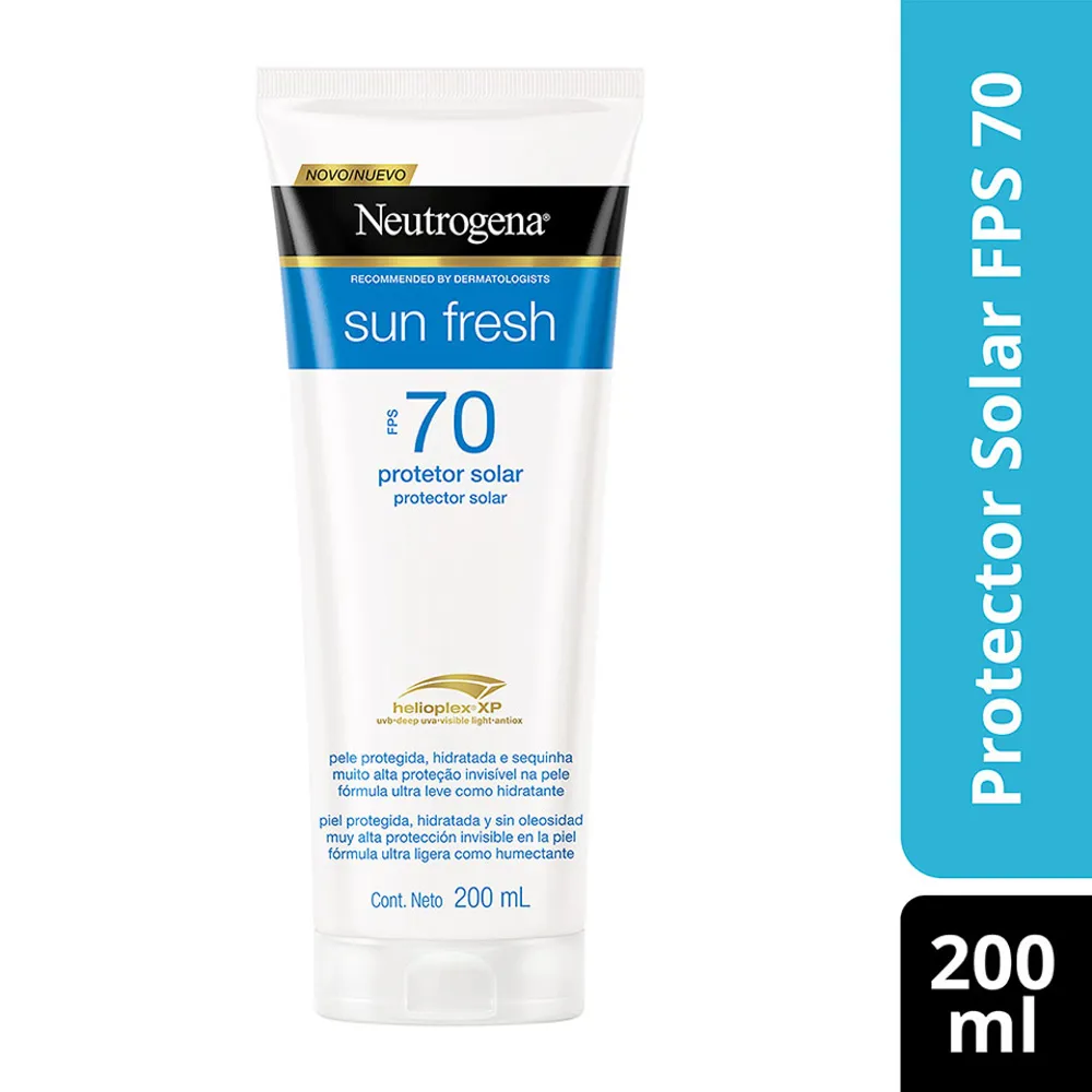 Protector Solar Neutrogena Sun Fresh FPS 70 FRASCO 200 ML | Mejor precio en Perú desde S/57.90