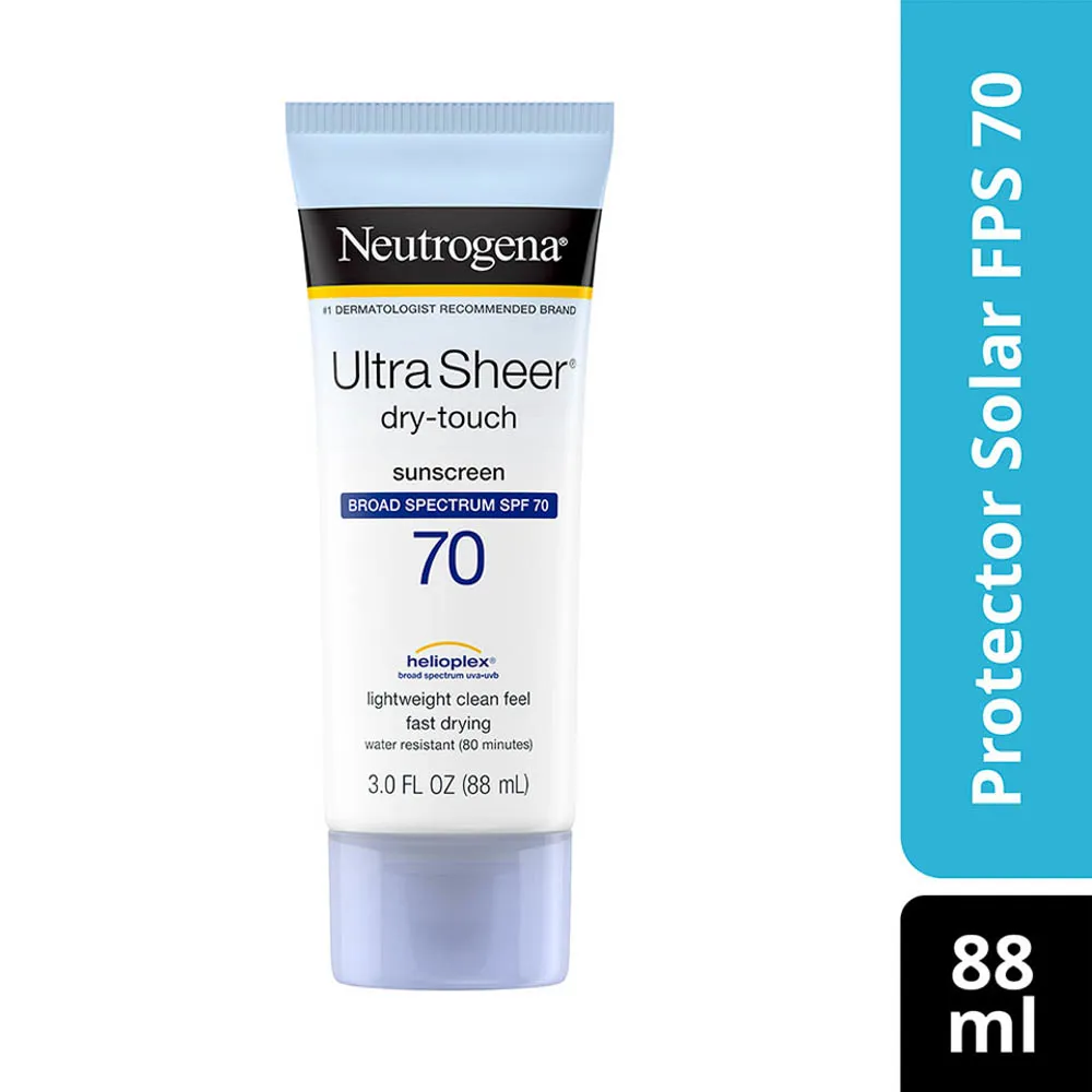 Protector Solar Neutrogena Ultra Sheer SPF 70 TUBO 88 ML | Mejor precio en Perú desde S/43.90