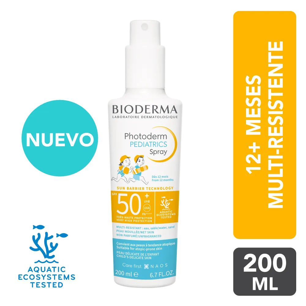 Fotoprotector Photoderm Bioderma Pediatrics Spray SPF50+ BOTELLA 200 ML | Mejor precio en Perú desde S/129.90