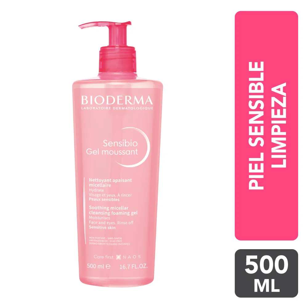 Gel Sensibio Moussant Bioderma FRASCO 500 ML | Mejor precio en Perú desde S/127.92