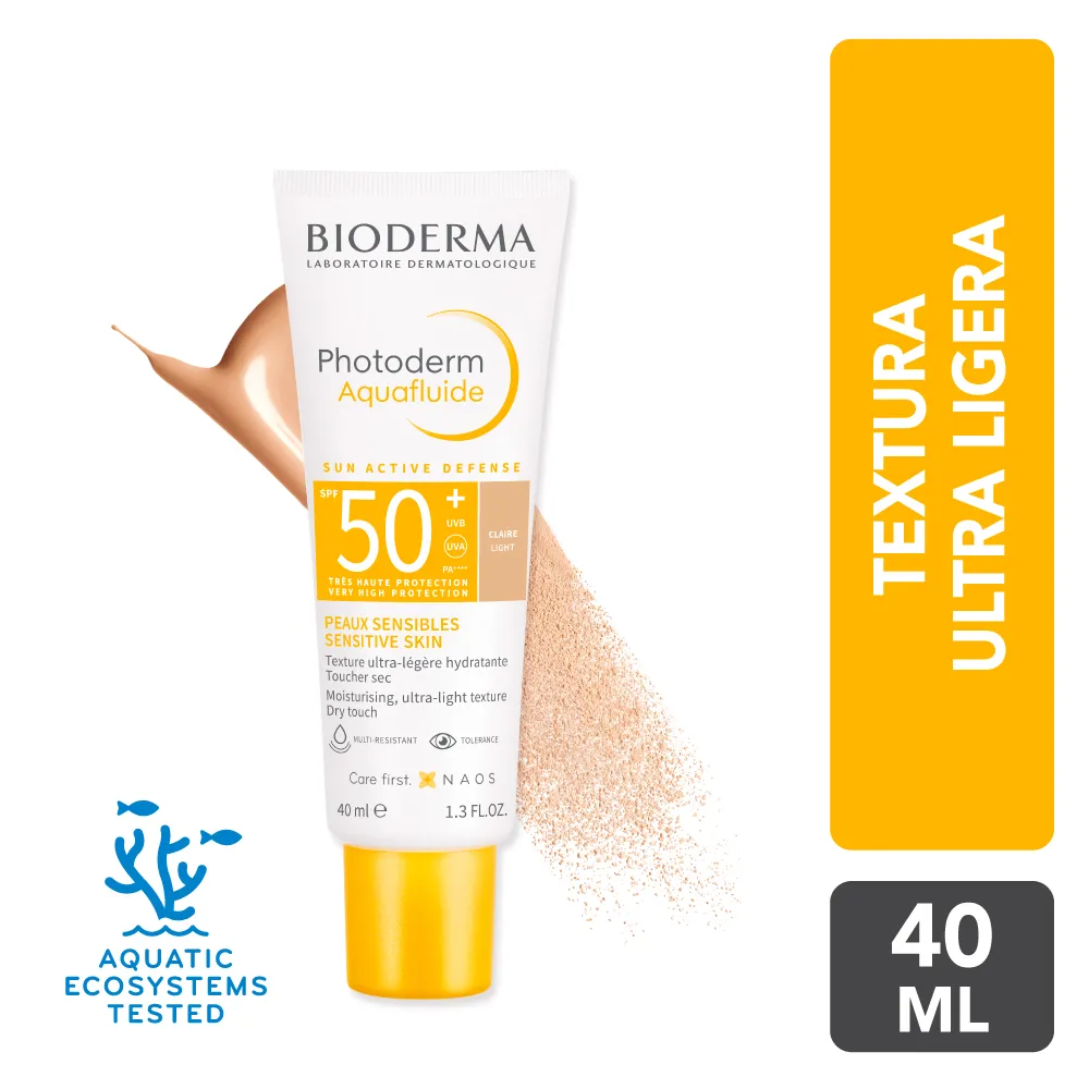 Protector Solar Bioderma Photoderm Aquafluide Light SPF 50+ TUBO 40 ML | Mejor precio en Perú desde S/91.90