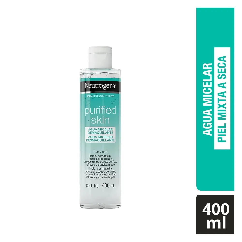 Agua Micelar Neutrogena Purified Skin FRASCO 400 ML | Mejor precio en Perú desde S/53.90