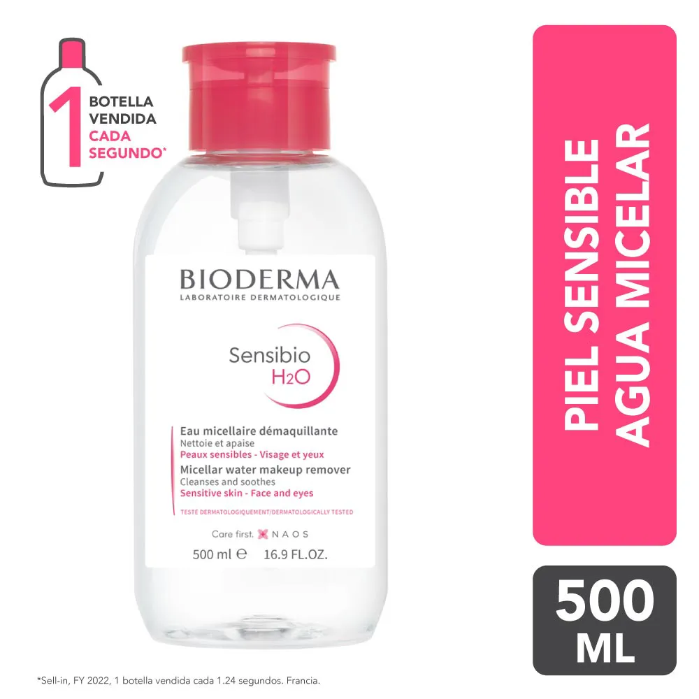 Solución Micelar Bioderma Sensibio H2O FRASCO 500 ML | Mejor precio en Perú desde S/112.90