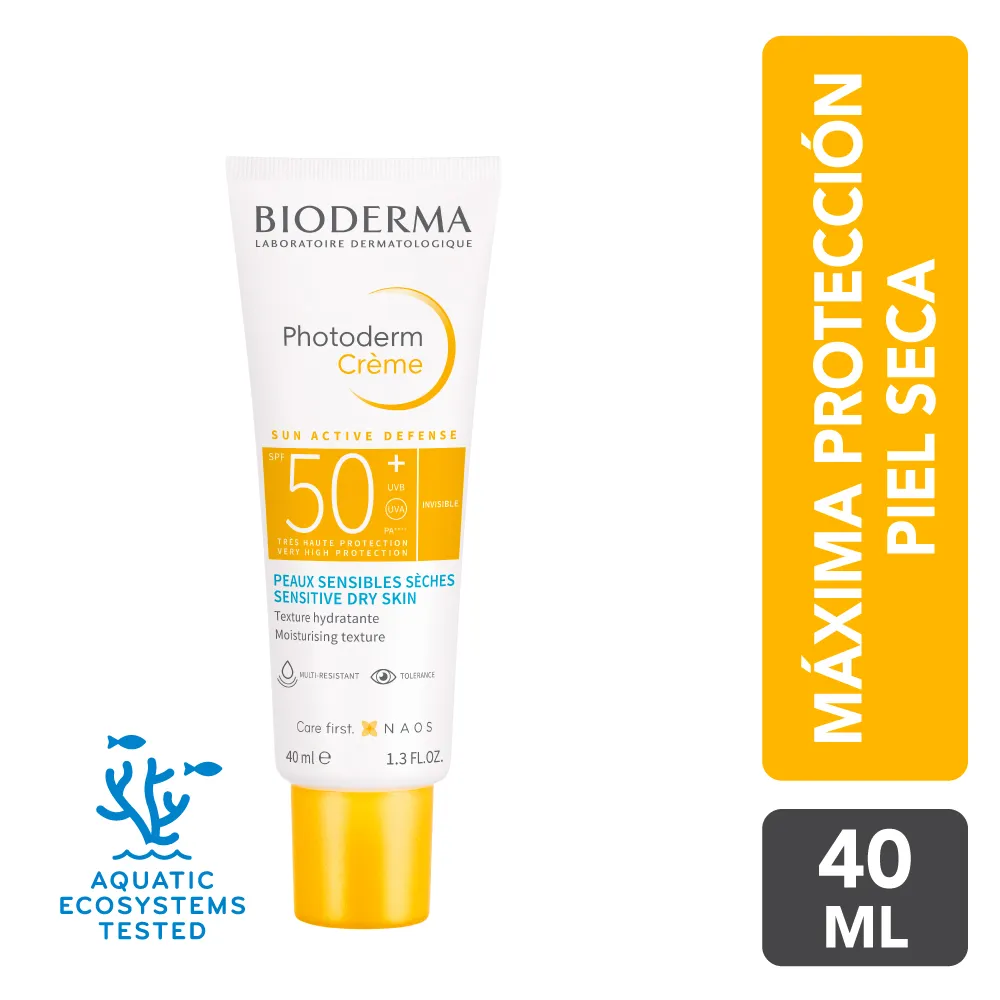 Protector Solar Bioderma Photoderm Creme Invisible SPF 50+ TUBO 40 ML | Mejor precio en Perú desde S/116.90