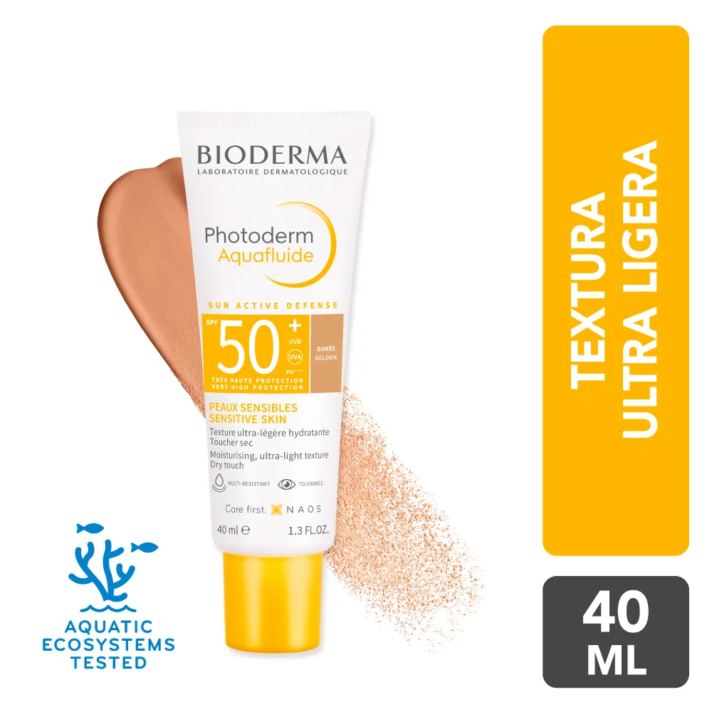 Fotoprotector Photoderm Max Aqua Color Dorado SPF 50+ Bioderma TUBO 40 ML | Mejor precio en Perú desde S/91.90
