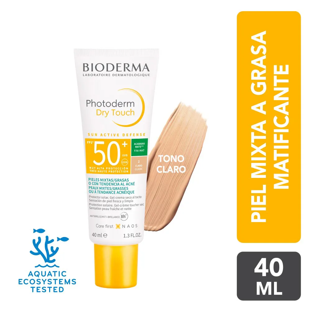 Photoderm Dry Touch Bloqueador Bioderma Tono Claro FPS50+ TUBO 40 ML | Mejor precio en Perú desde S/89.93