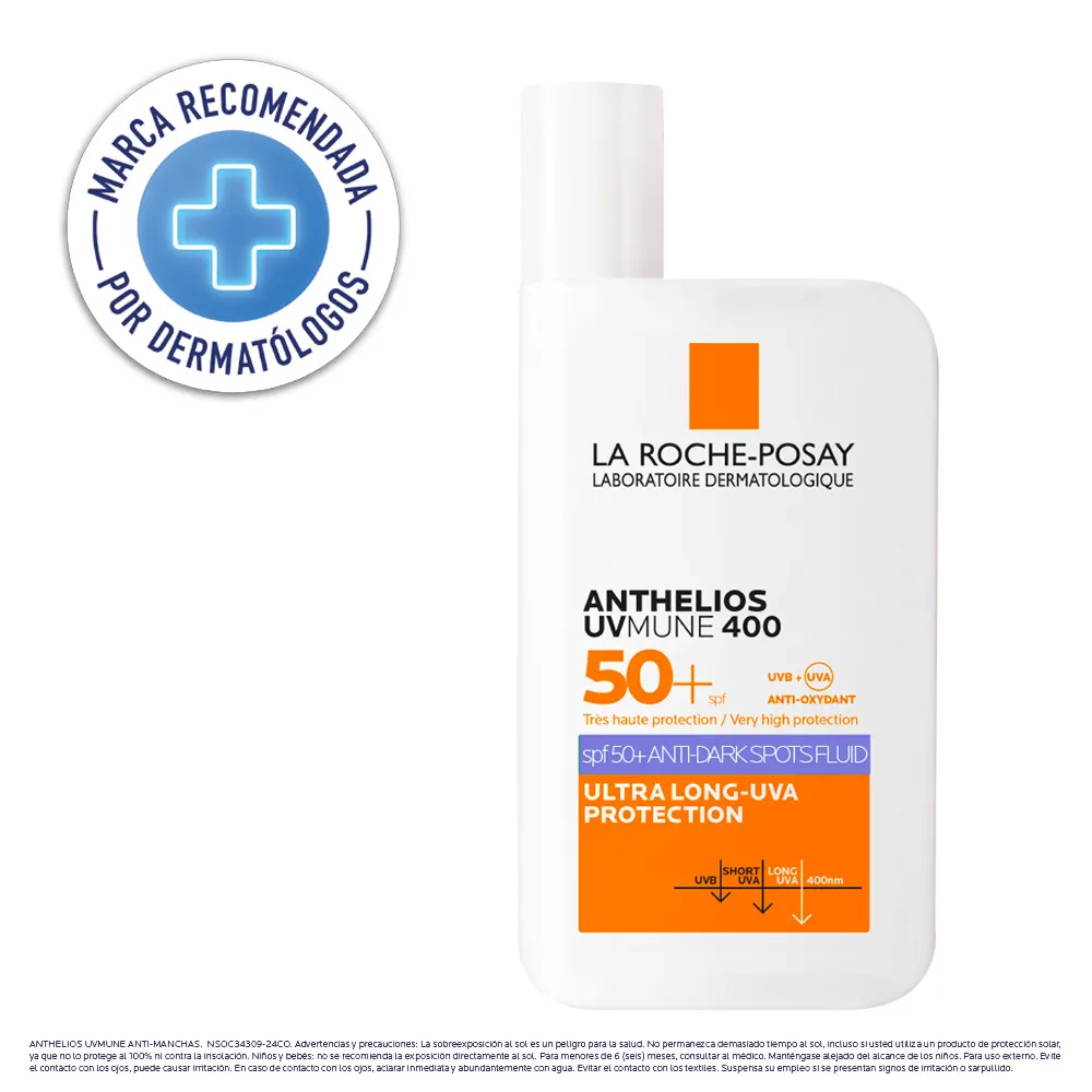 La Roche-Posay Protector Solar Anti-manchas La Roche Posay Anthelios UVMUNE 400 FPS 50+ FRASCO 50 ML | Mejor precio en Perú desde S/106.32