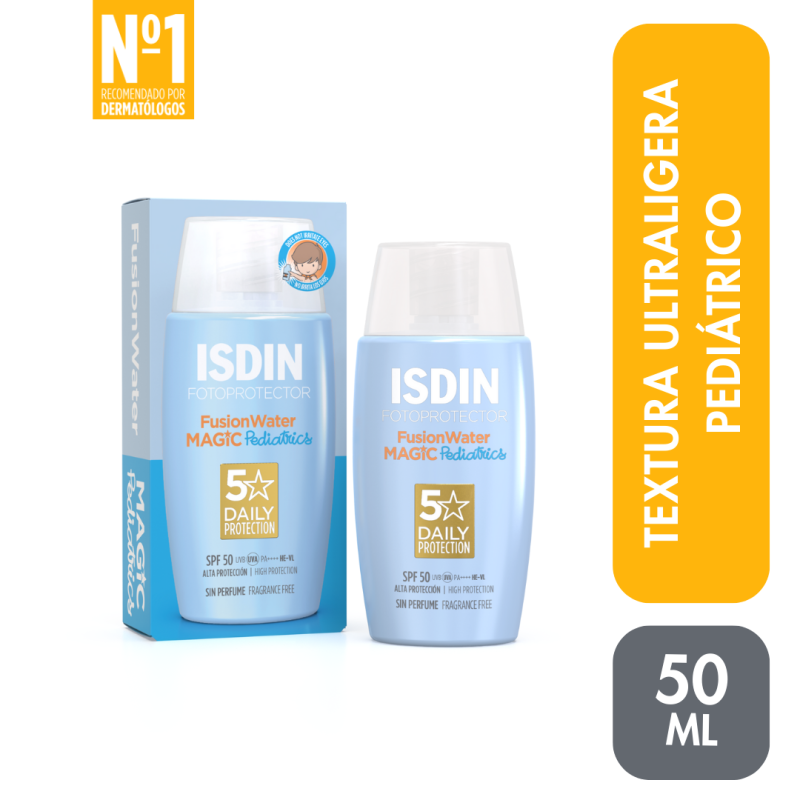 Fotoprotector Isdin Fusion Water Magic Pediatrics SPF50 FRASCO 50 ML | Mejor precio en Perú desde S/99.90
