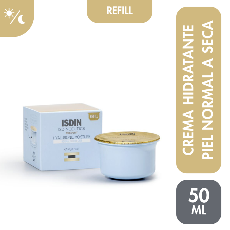 Refill Crema Isdinceutics Hyaluronic Moisture Normal POTE 50 GR | Mejor precio en Perú desde S/134.00