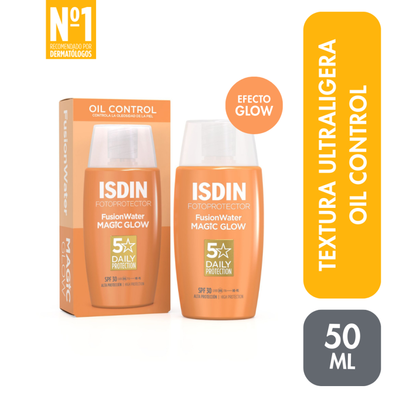 Fotoprotector Isdin Fusion Water Magic Glow SPF30 FRASCO 50 ML | Mejor precio en Perú desde S/99.90