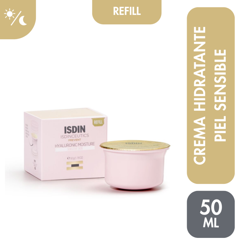Refill Crema Isdinceutics Hyaluronic Moisture Sensitive POTE 50 GR | Mejor precio en Perú desde S/134.00