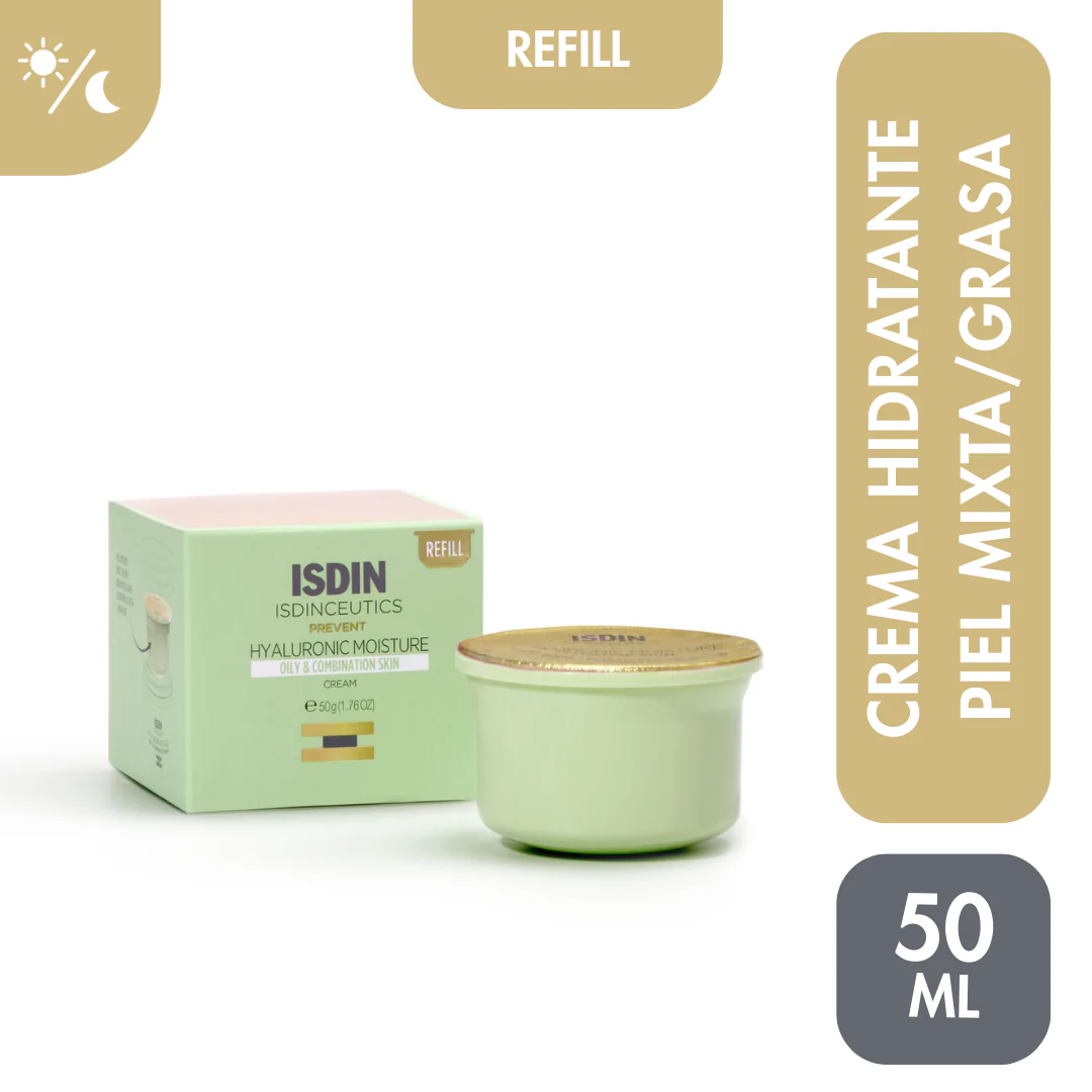 Refill Crema Isdinceutics Hyaluronic Moisture Oily Skin POTE 50 GR | Mejor precio en Perú desde S/134.00
