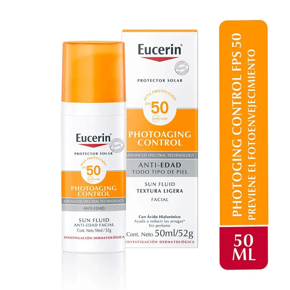 Protector Solar Facial Antiarrugas Eucerin Photoaging Control FPS50 FRASCO 50 ML | Mejor precio en Perú desde S/110.30