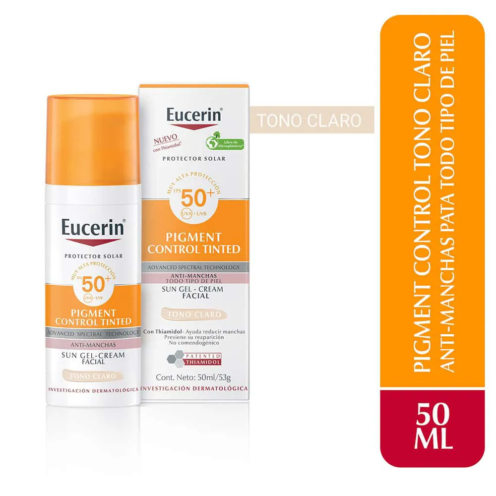 Protector Solar Eucerin Pigment Control Tono Claro TUBO 50 ML | Mejor precio en Perú desde S/107.00