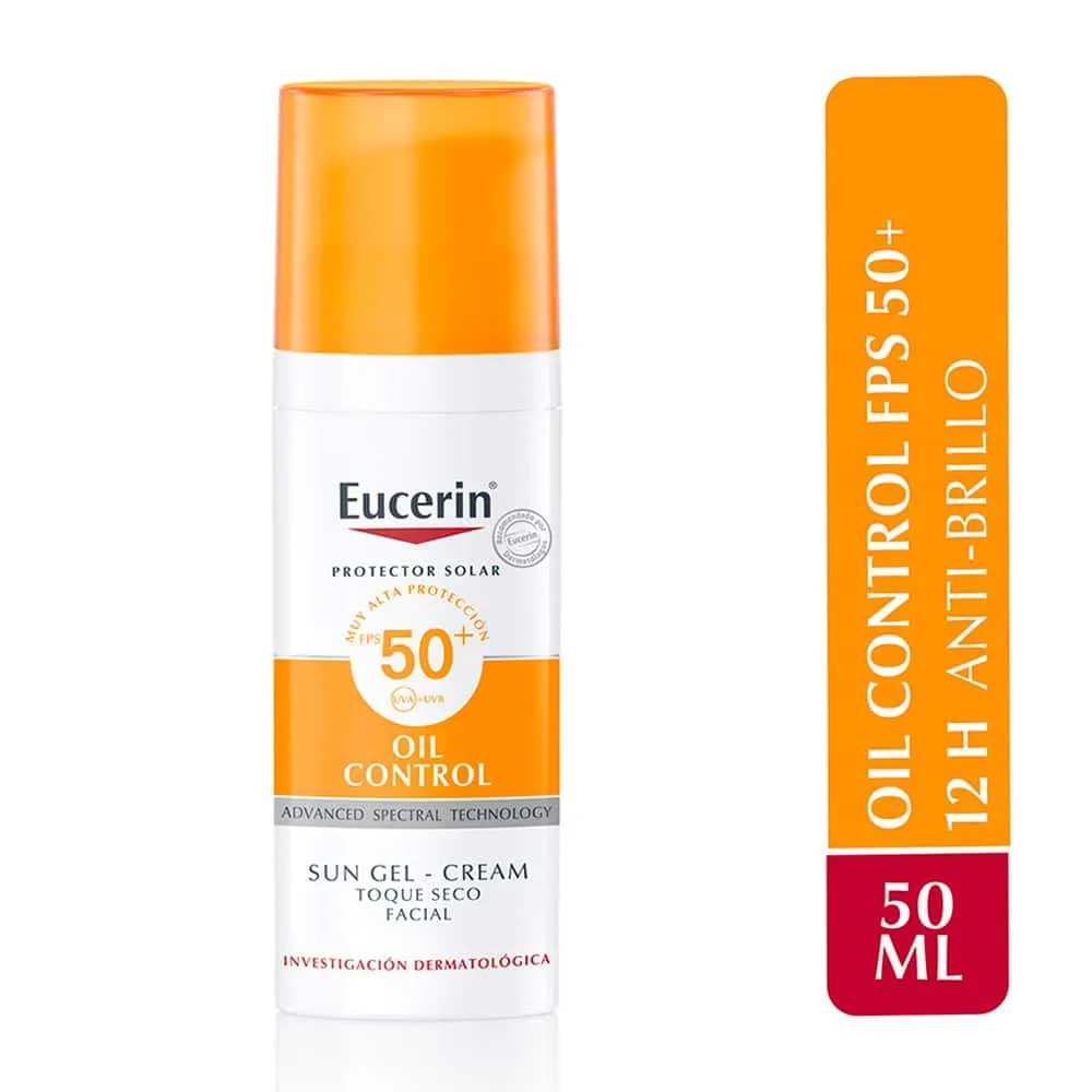 Protector Solar Facial en Gel Crema Eucerin Oil Control FPS50+ FRASCO 50 ML | Mejor precio en Perú desde S/83.90