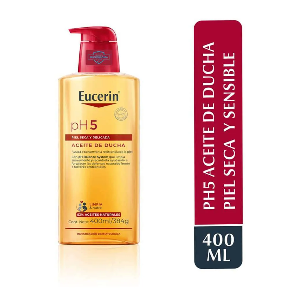 Aceite de Ducha Eucerin pH5 Piel Seca y Sensible FRASCO 400 ML | Mejor precio en Perú desde S/130.90