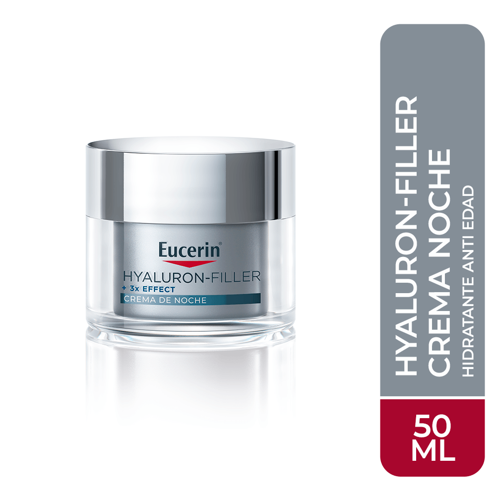 Crema Facial de Noche Antiarrugas Eucerin Hyaluron Filler + 3x Effect POTE 50 ML | Mejor precio en Perú desde S/149.90