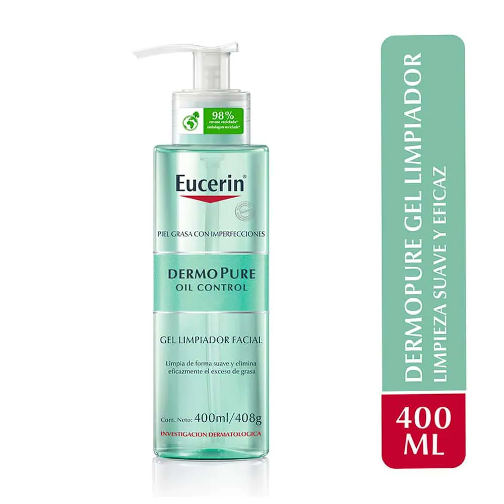 Gel Limpiador Facial Eucerin DermoPure FRASCO 400 ML | Mejor precio en Perú desde S/93.90
