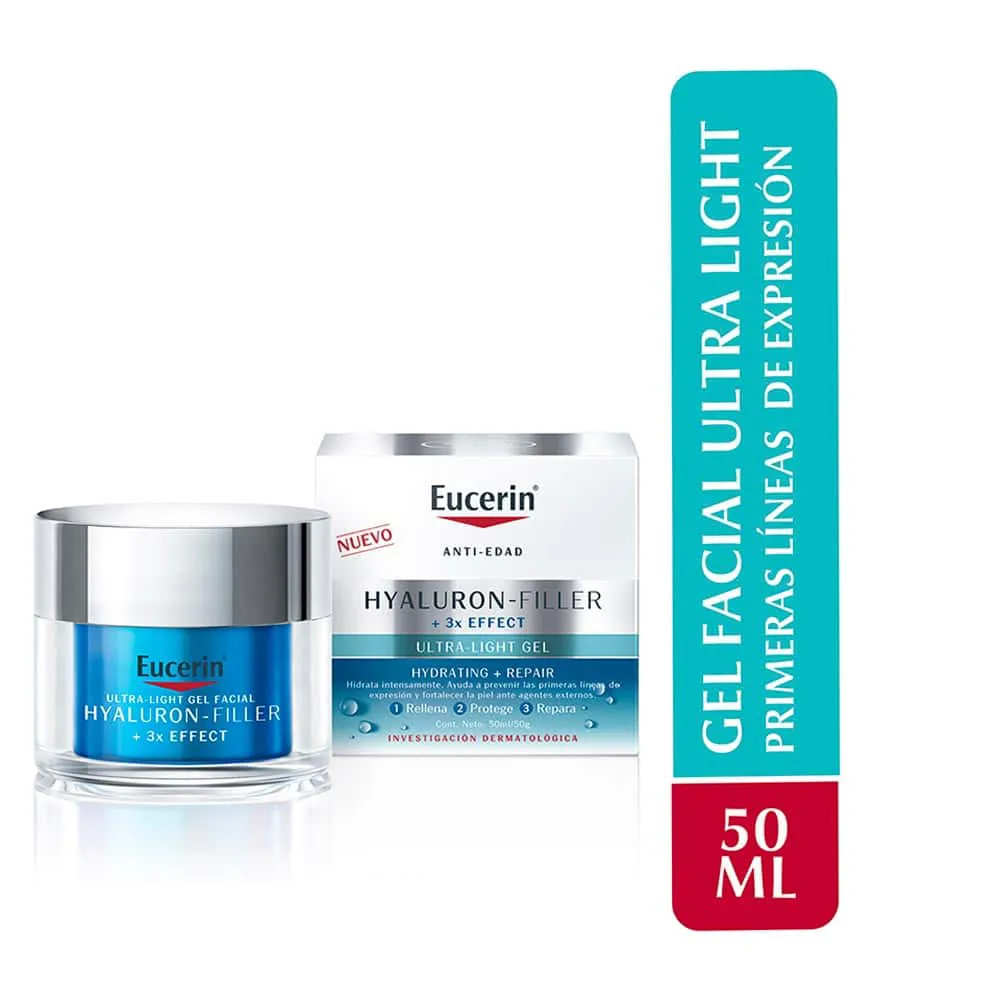 Crema Gel AntiArrugas Eucerin Hyaluron Filler + 3x Effect Ultra Light POTE 50 ML | Mejor precio en Perú desde S/131.10