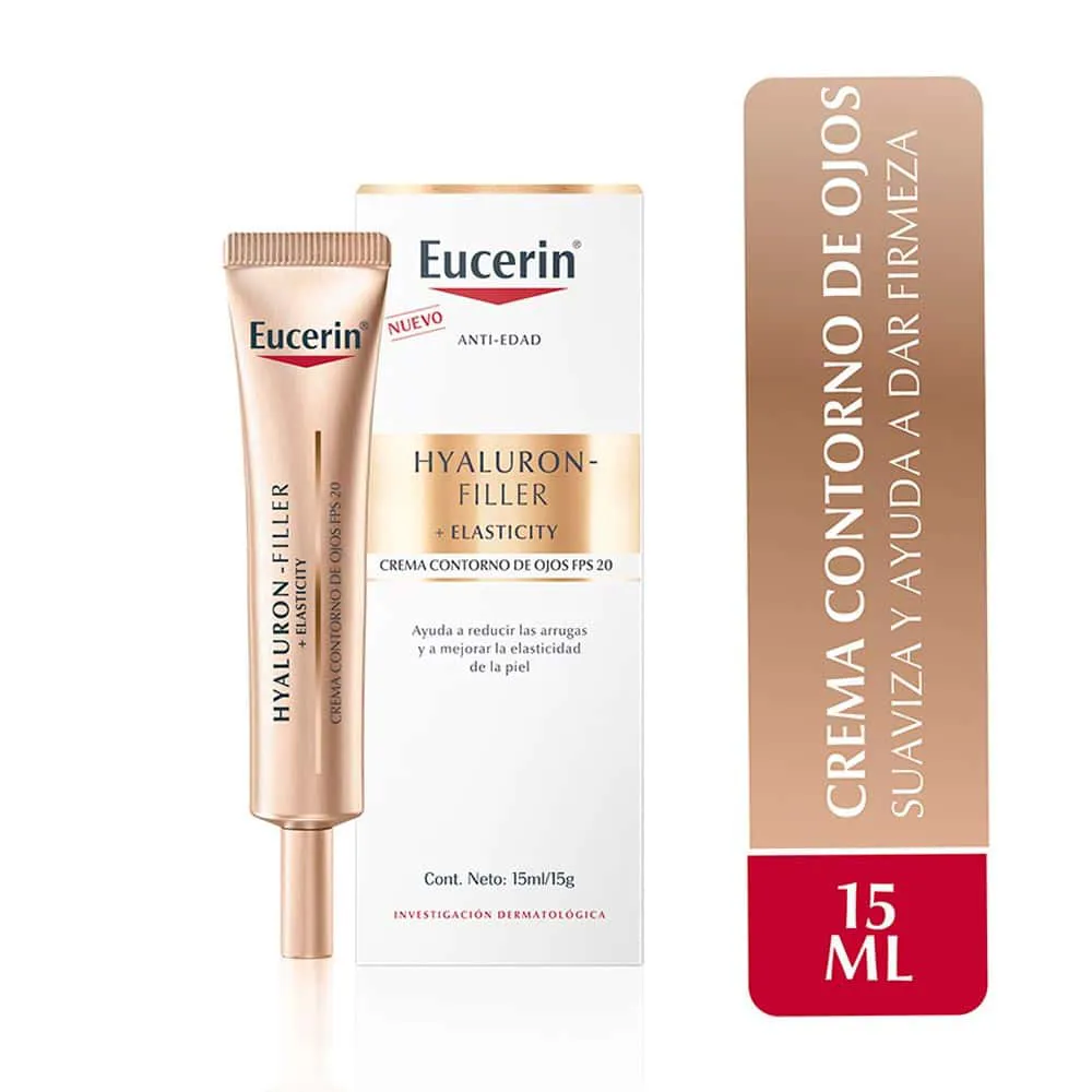 Crema Contorno de Ojos Antiarrugas Eucerin Hyaluron Filler + Elasticity TUBO 15 ML | Mejor precio en Perú desde S/146.00