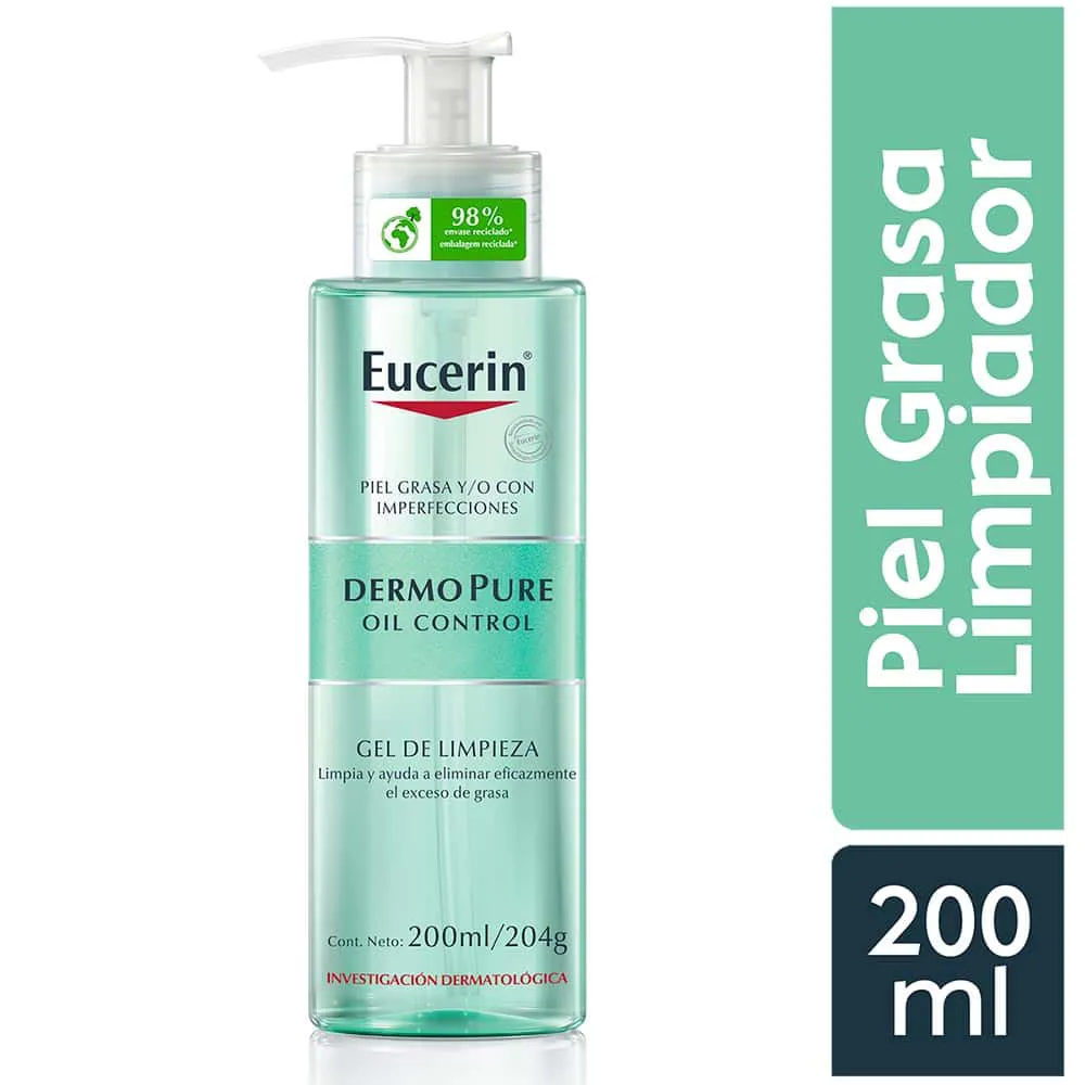 Gel Limpiador Facial Eucerin DermoPure FRASCO 200 ML | Mejor precio en Perú desde S/59.90