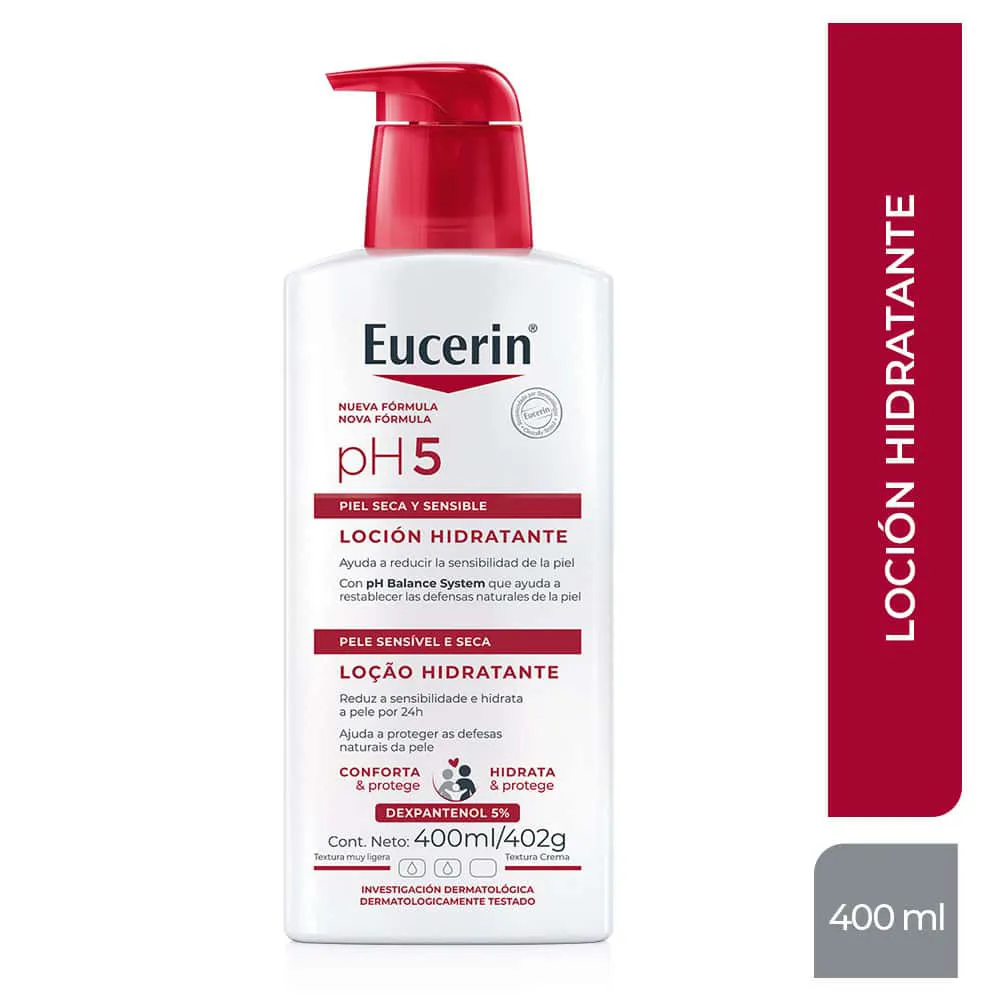 Loción Hidratante Eucerin pH5 Piel Seca y Sensible FRASCO 400 ML | Mejor precio en Perú desde S/129.90