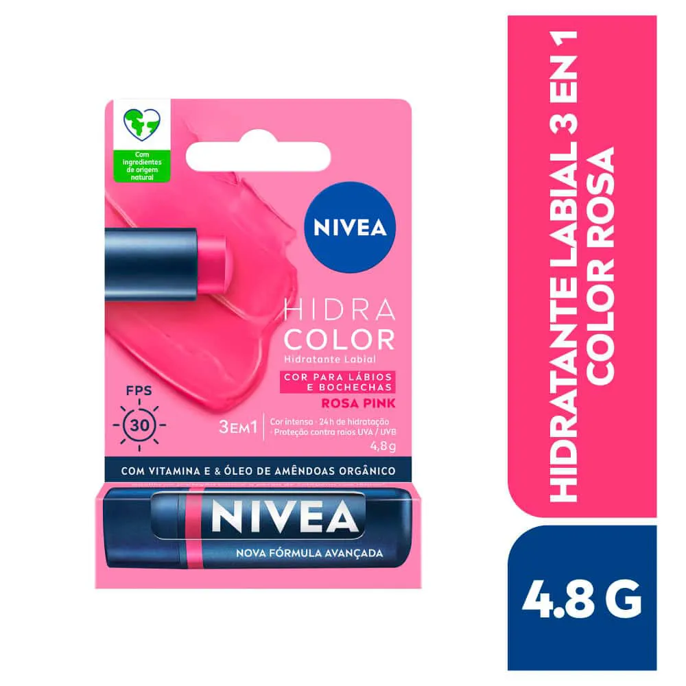 Hidratante Labial 3 en 1 Nivea en Color Rosa FRASCO 4 GR | Mejor precio en Perú desde S/26.30