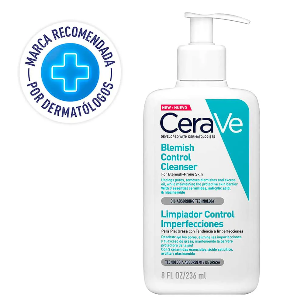 Gel Limpiador Imperfecciones CeraVe para Piel Grasa FRASCO 236 ML | Mejor precio en Perú desde S/71.90
