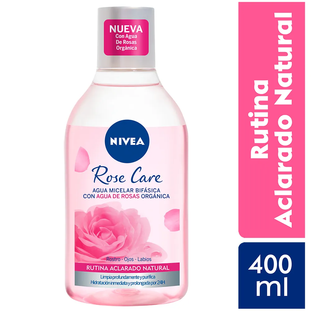 Agua Micelar Bifásica Nivea Rose Care FRASCO 400 ML | Mejor precio en Perú desde S/41.60