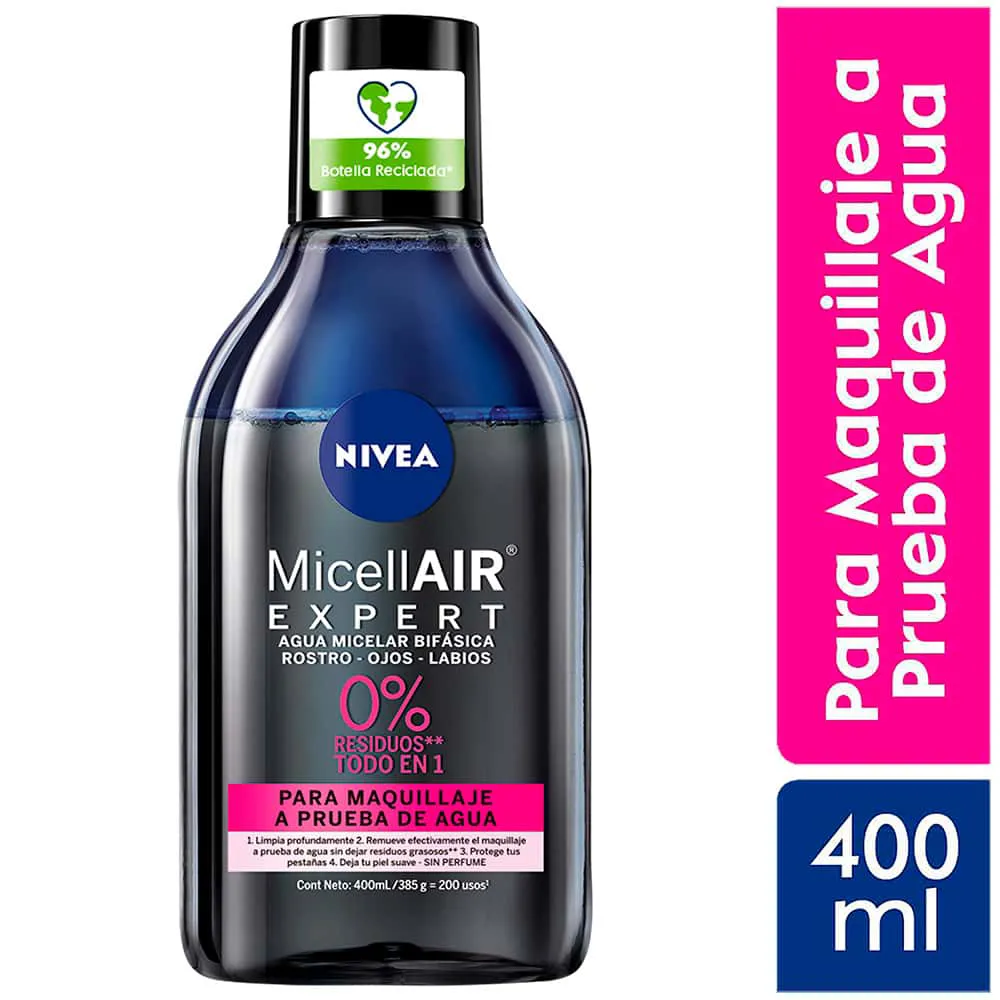Agua Micelar Nivea MicellAIR Expert FRASCO 400 ML | Mejor precio en Perú desde S/44.00