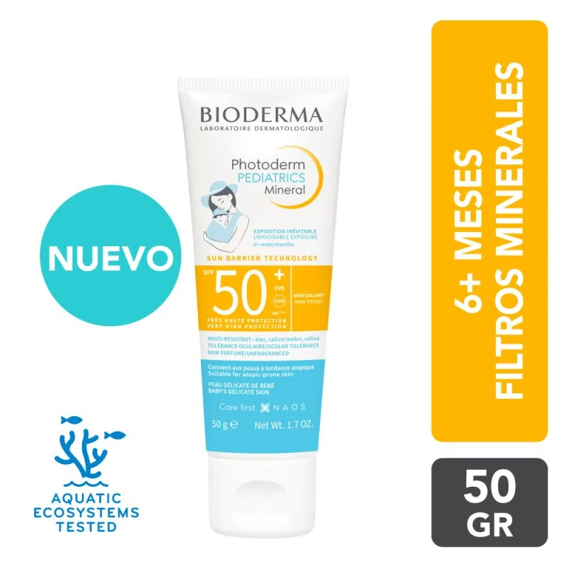 Photoderm Pediatrics Mineral Bioderma SPF50 TUBO 50 GR | Mejor precio en Perú desde S/102.90